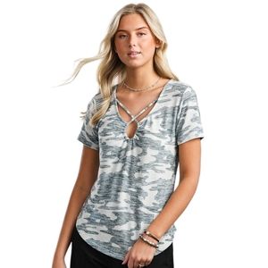 White Crow | Camo Knit Shirt | Size XL